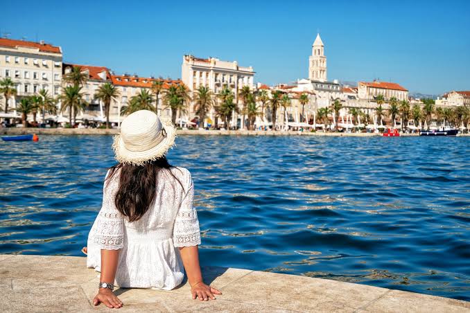 Split waterfront and old town promenade